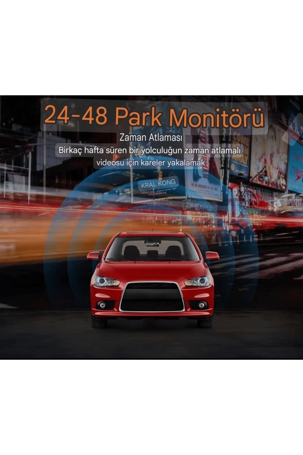 Araç içi kamera 1080P çözünürlük 3,8 inç ekran gece görüş çarpışma algılama park monitörü