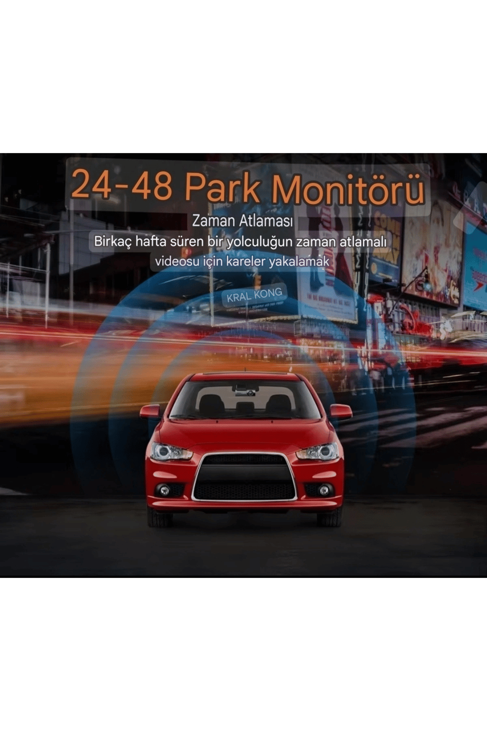 Araç içi kamera 1080P çözünürlük gece görüş çarpışma algılama park monitörü 3,8 inç ekran