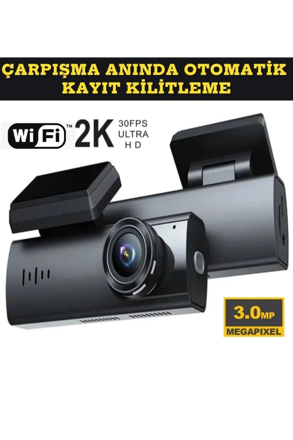 Araç içi kamera 1080P çözünürlük wifi gece görüş çarpışma algılama park monitörü