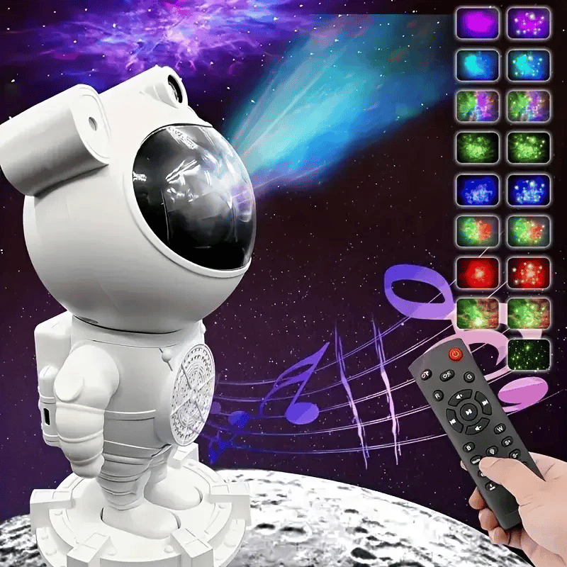 Astronot Gece Lambası Projektör Bluetooth Hoparlör Uzaktan Kumandalı Bx40