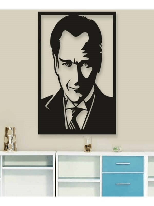 Atatürk Silüet Ahşap Duvar Tablosu