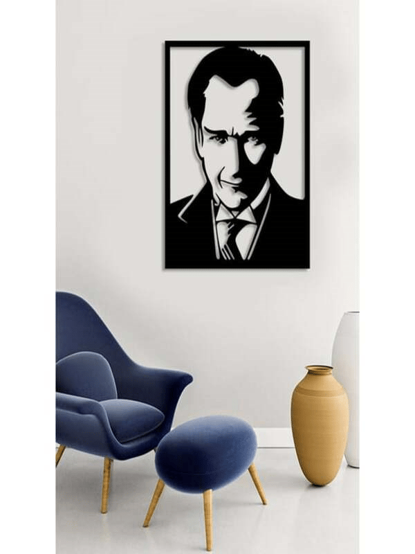 Atatürk Silüet Ahşap Duvar Tablosu