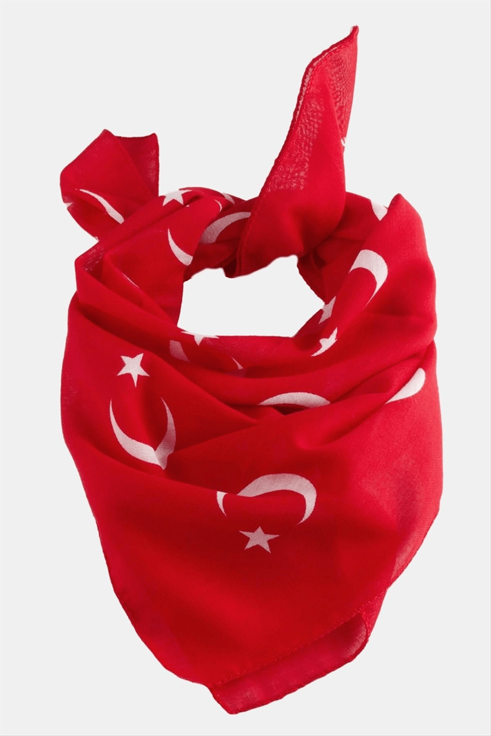 Ay Yıldız Desenli Bandana 50*50