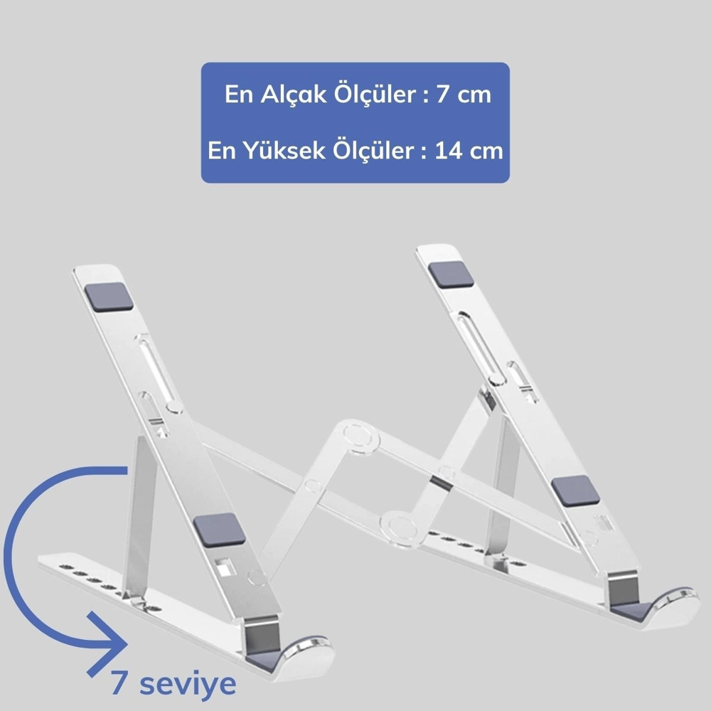 Ayarlanabilir Dizüstü Destek Tabanı Tamamen Katlanabilir Taşınabilir Laptop Yükseltici Bx40
