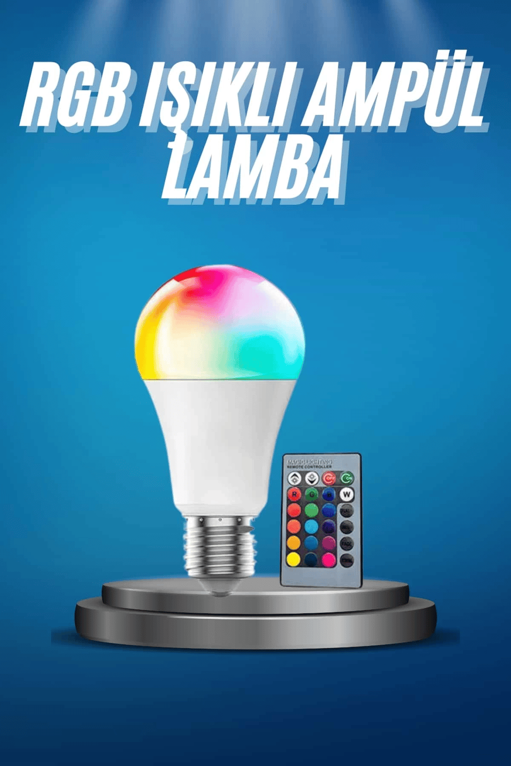 Ayarlanabilir Parlaklık RGB Led Ampul Beyaz Lamba Ve Renkli Ampul