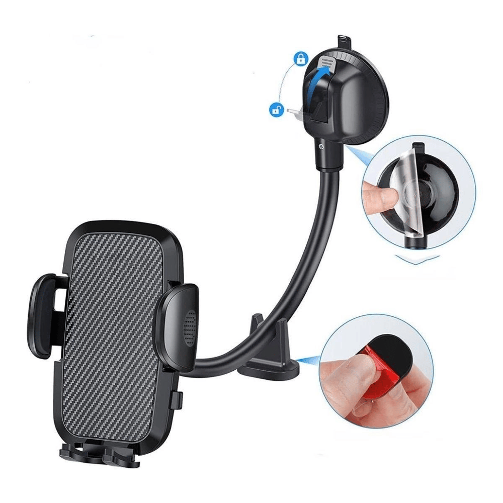 Ayarlanabilir Vakum Kilitli Cam Ve Torpidoya Takılabilen Telefon Tutucu Bx40