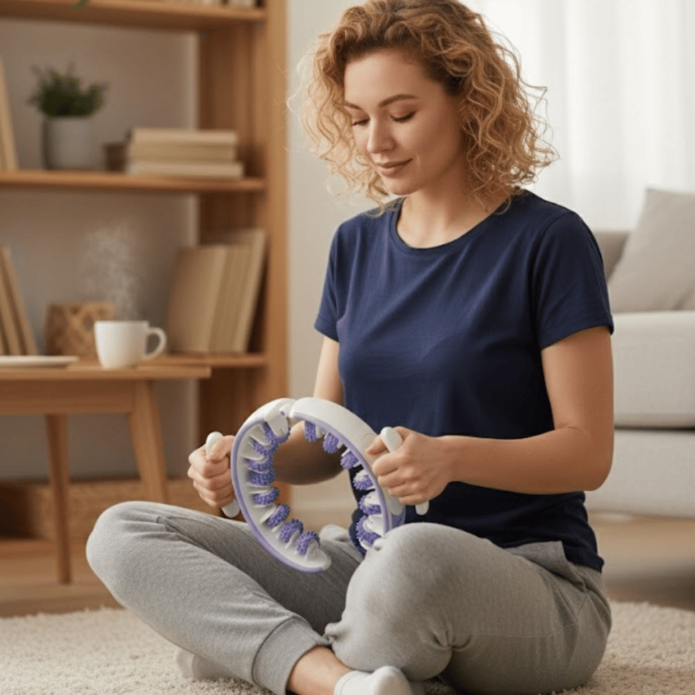 BUFFER® 14 Tekerlekli 360° Selülit Karşıtı Masaj Aleti – Çıkarılabilir 3 Tekerleği Çıkarılabilen, Bacak, Kol ve Karın İçin Sıkılaştırıcı Masaj Rulosu