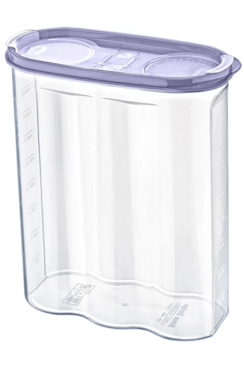 BUFFER® 2 Kapaklı Ölçekli Erzak Kuru Gıda Saklama Kutusu Kabı 2,4 Litre-SA940
