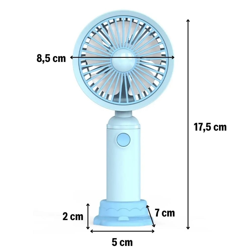 BUFFER® 3 Kademeli Masaüstü Fan – Telefon Tutuculu Özellikli Standlı Elde Taşınabilir Mini Fan  EKL29