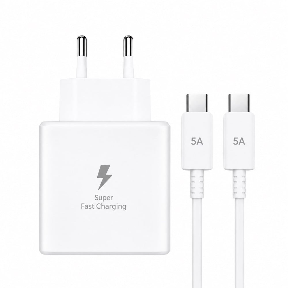 BUFFER® 45W Süper Hızlı Şarj Adaptörü USB-C PD 3.0 PPS Fast Charger + 5A Type-C to Type-C Kablo
