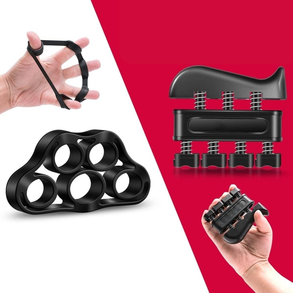 BUFFER® 5 Parça El, Kol ve Parmak Egzersiz Spor Aletleri Seti Fitness Takımı