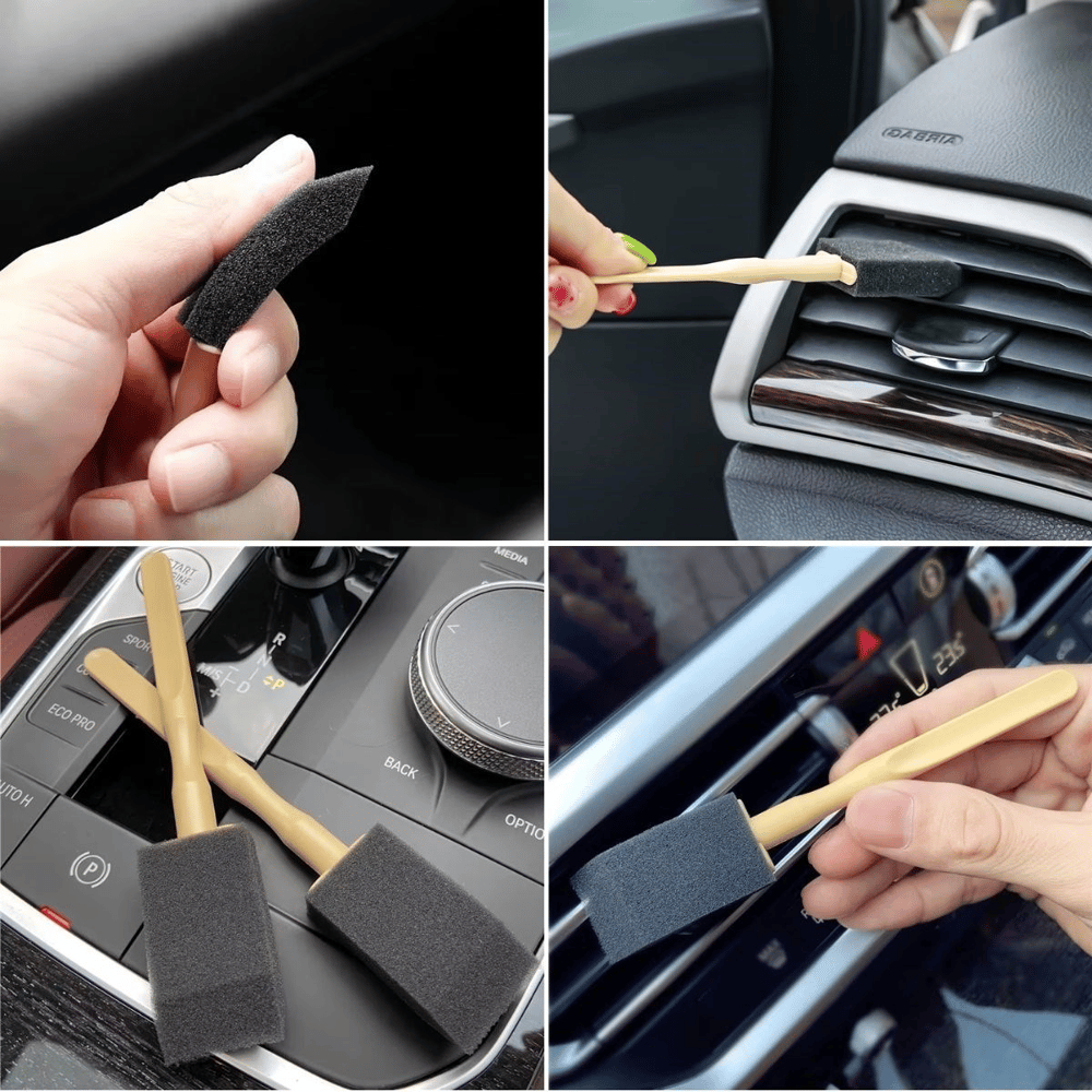 BUFFER® 5li Araba Havalandırma Temizleme Fırçaları Klima Çıkışları,Toz Alma&Otomobil İçi Detaylı Mini Temizlik Aparatları