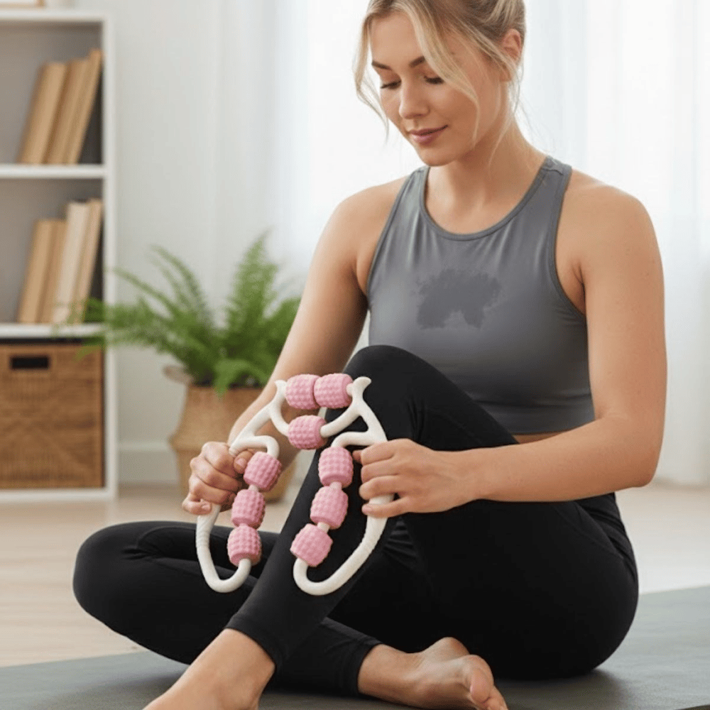 BUFFER® 9 Tekerlekli Lenfatik Masaj Roller – Selülit Giderici, Cilt Sıkılaştırıcı, Bacak Kol Sırt Masaj Aleti