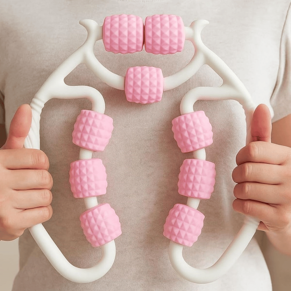 BUFFER® 9 Tekerlekli Lenfatik Masaj Roller – Selülit Giderici, Cilt Sıkılaştırıcı, Bacak Kol Sırt Masaj Aleti