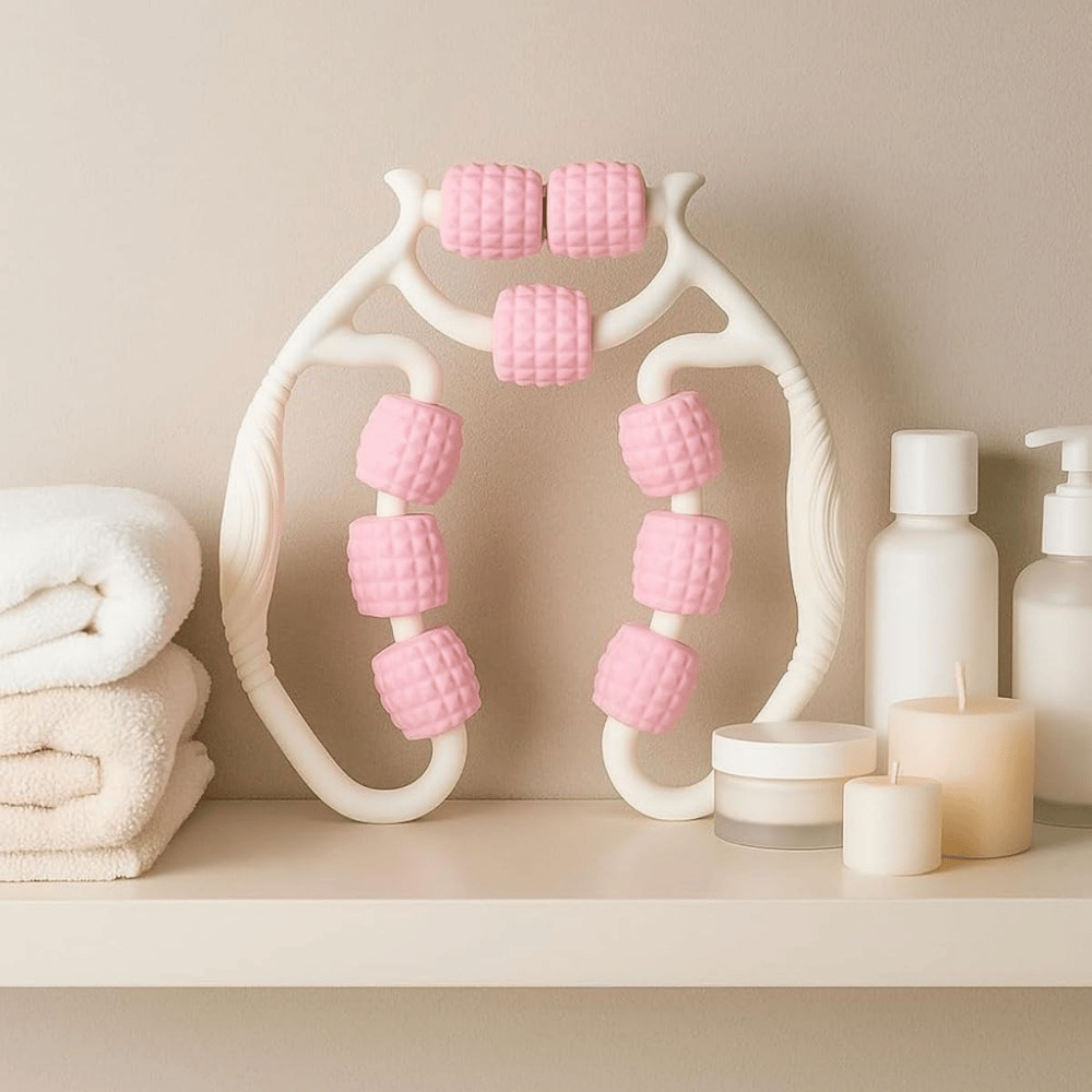 BUFFER® 9 Tekerlekli Lenfatik Masaj Roller – Selülit Giderici, Cilt Sıkılaştırıcı, Bacak Kol Sırt Masaj Aleti