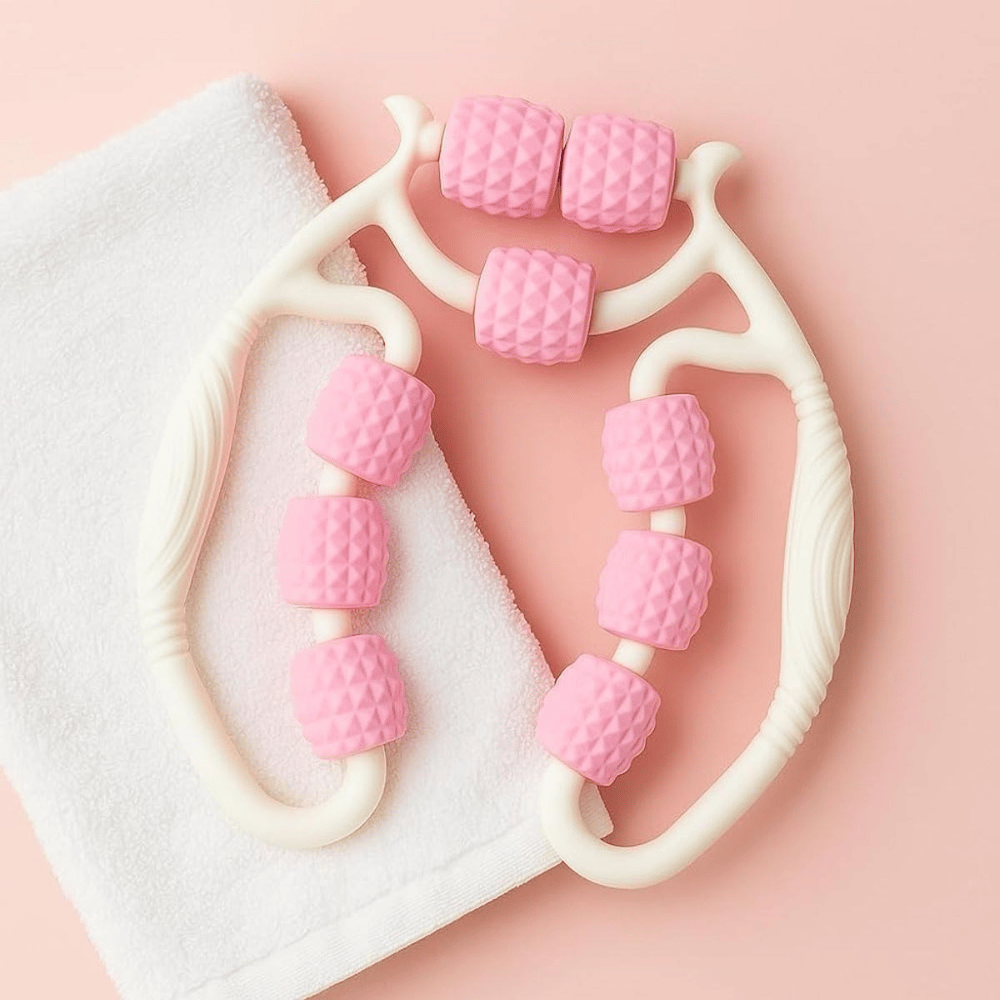 BUFFER® 9 Tekerlekli Lenfatik Masaj Roller – Selülit Giderici, Cilt Sıkılaştırıcı, Bacak Kol Sırt Masaj Aleti