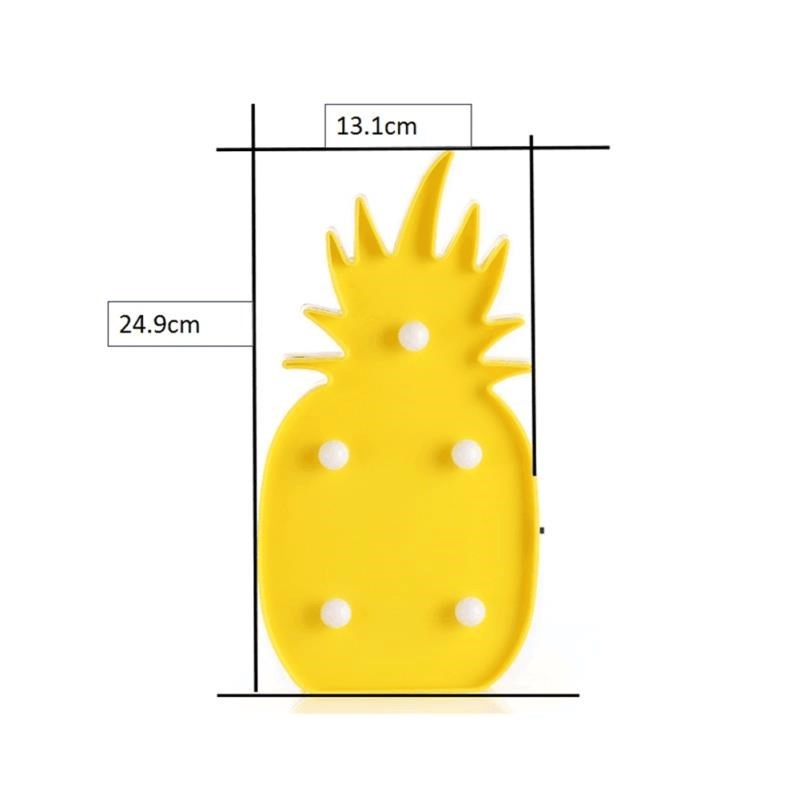 BUFFER® Ananas Şeklinde Ledli Dekoratif Eğlenceli Çocuk Gece Lambası