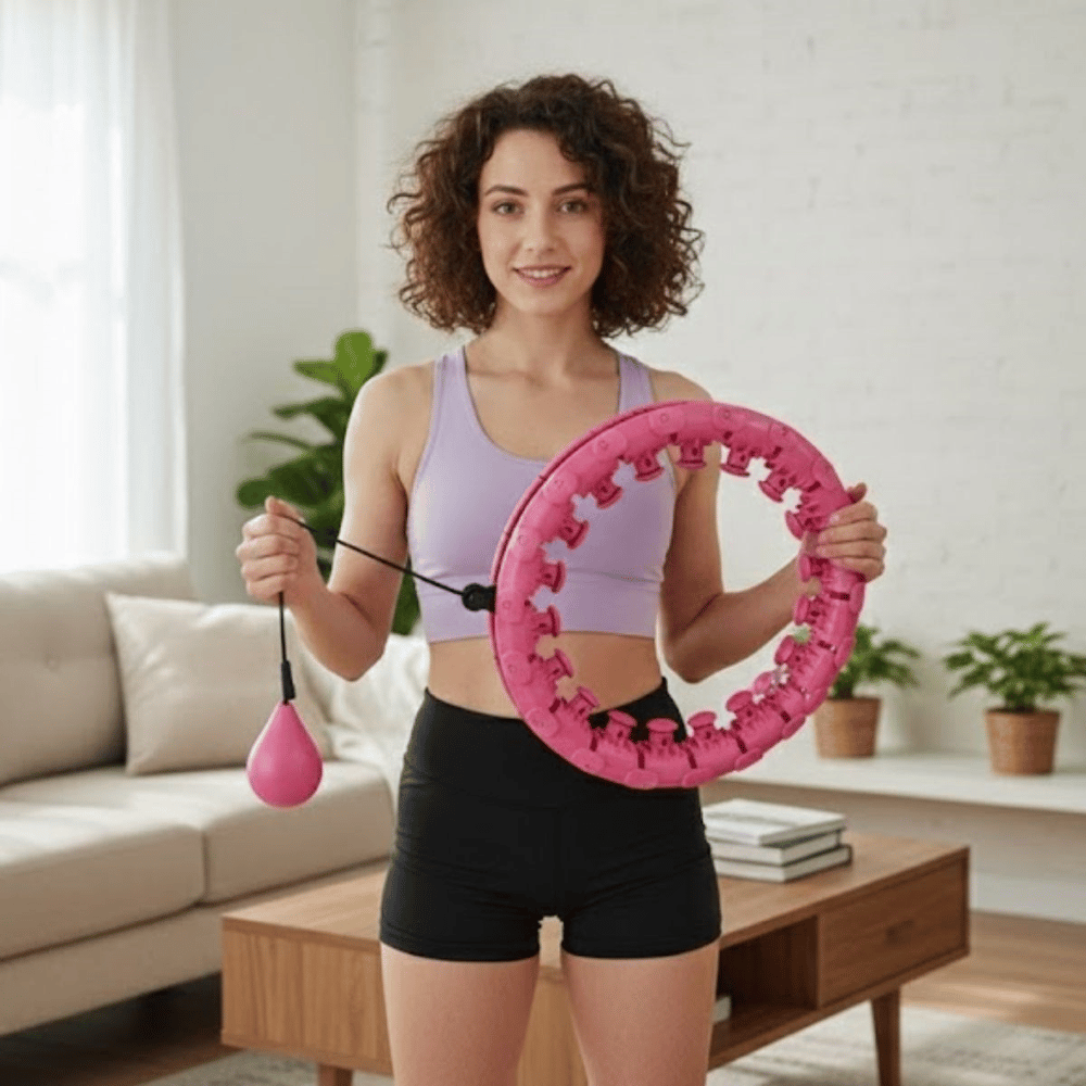 BUFFER® Ayarlanabilir Zayıflatıcı Hulahop Bel ve Karın Bölgesi İçin İnceltici Fitness Aleti Spor Çemberi