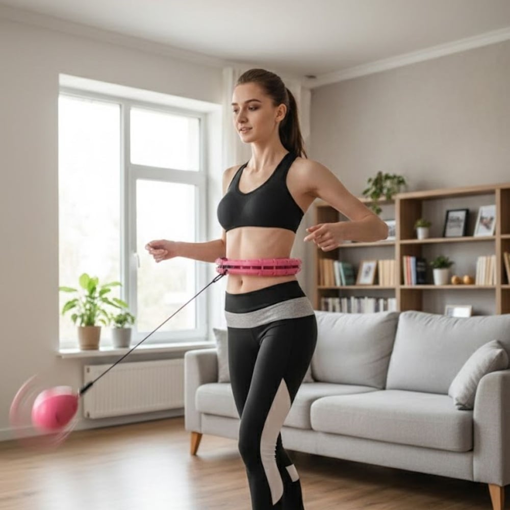 BUFFER® Ayarlanabilir Zayıflatıcı Hulahop Bel ve Karın Bölgesi İçin İnceltici Fitness Aleti Spor Çemberi