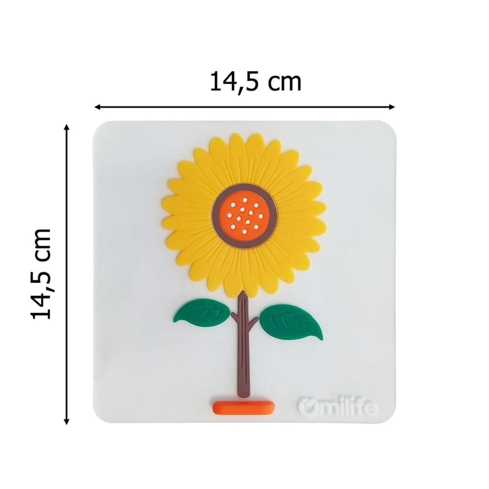 BUFFER® Ayçiçeği Tasarımlı Gider Koku Önleyici – Silikon Lavabo Gider Matı