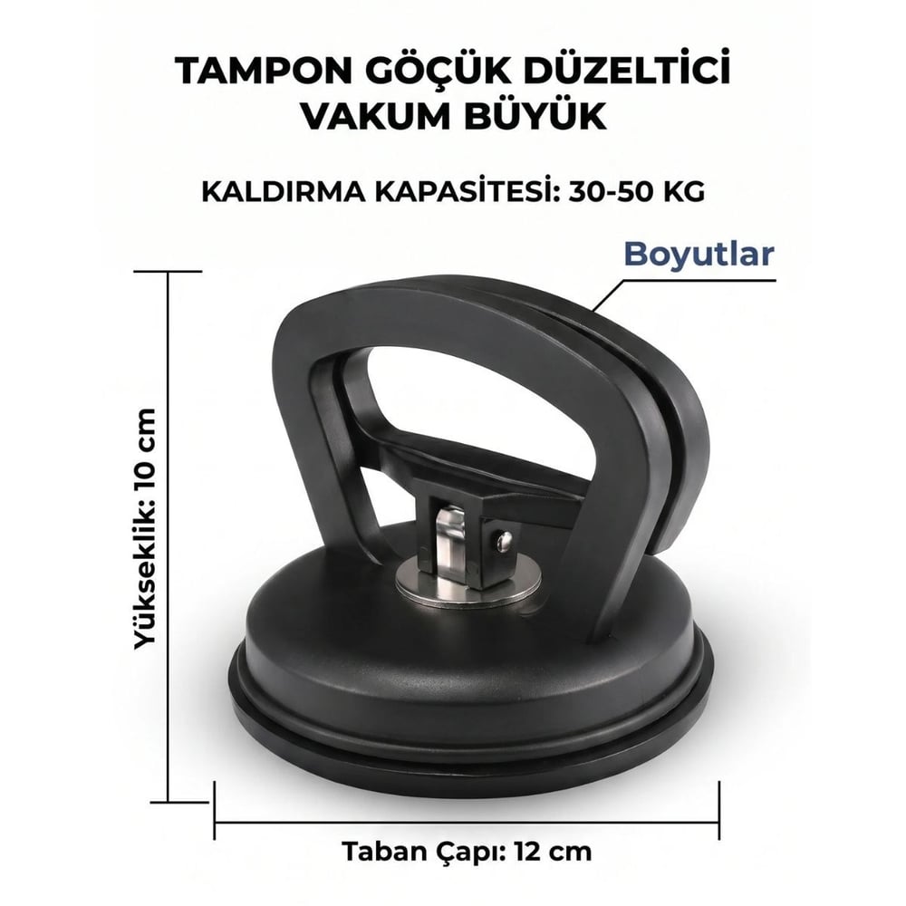 BUFFER® Büyük Boy Vakumlu Göçük Düzeltici ve Cam Taşıma Aparatı – Tampon Kaporta Ezik Düzeltici Pratik Oto Onarım Aleti