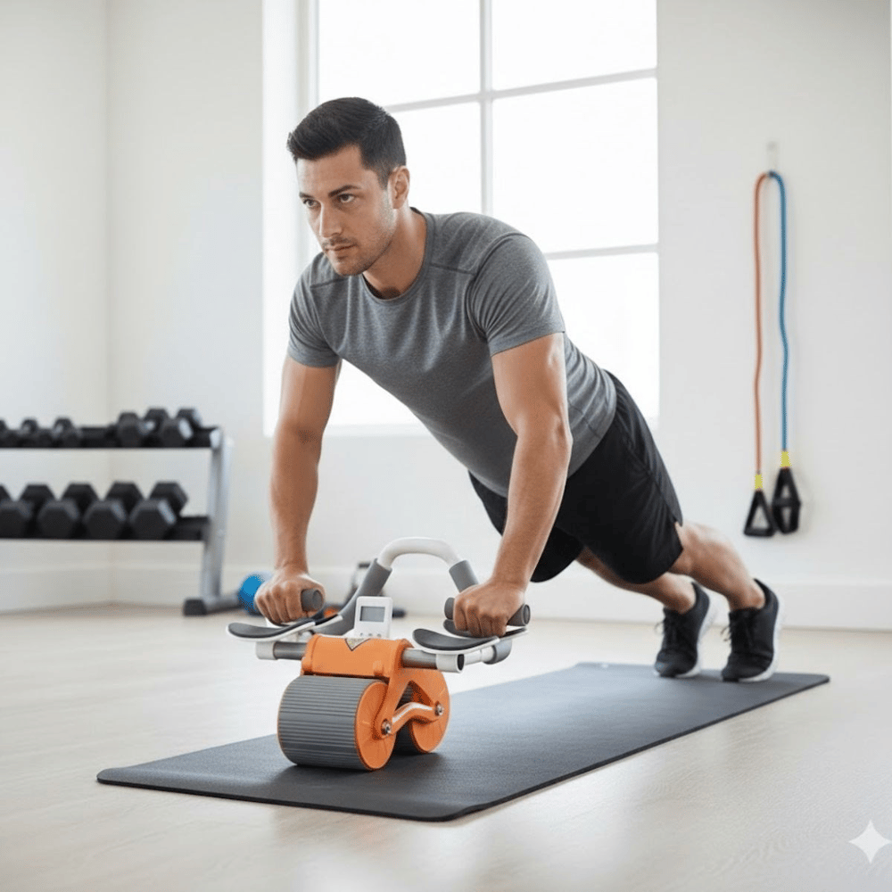 BUFFER® Dijital Sayaçlı Çek-Bırak Mekik Aleti – Karın ve Core Güçlendirici Evde Spor Aleti