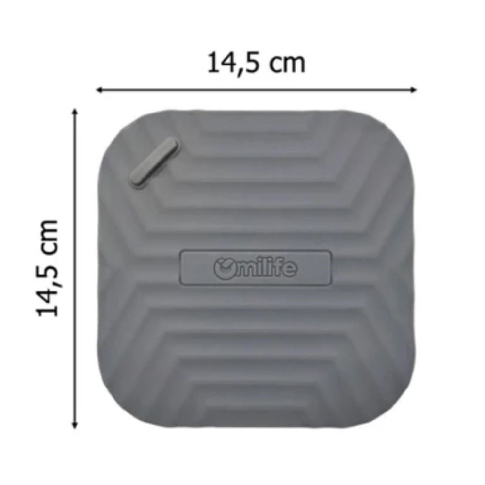 BUFFER® Gri Kare Evye Gider Koku Önleyici Silikon Mat – Lavabo Süzgeç ve Haşere Engelleyici
