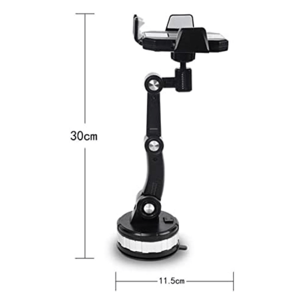 BUFFER® Jel Vantuzlu Cama Takılabilen Güçlü 360 Derece Dönebilen Ayarlanabilir Araç Içi Vantuzlu Telefon Tutucu