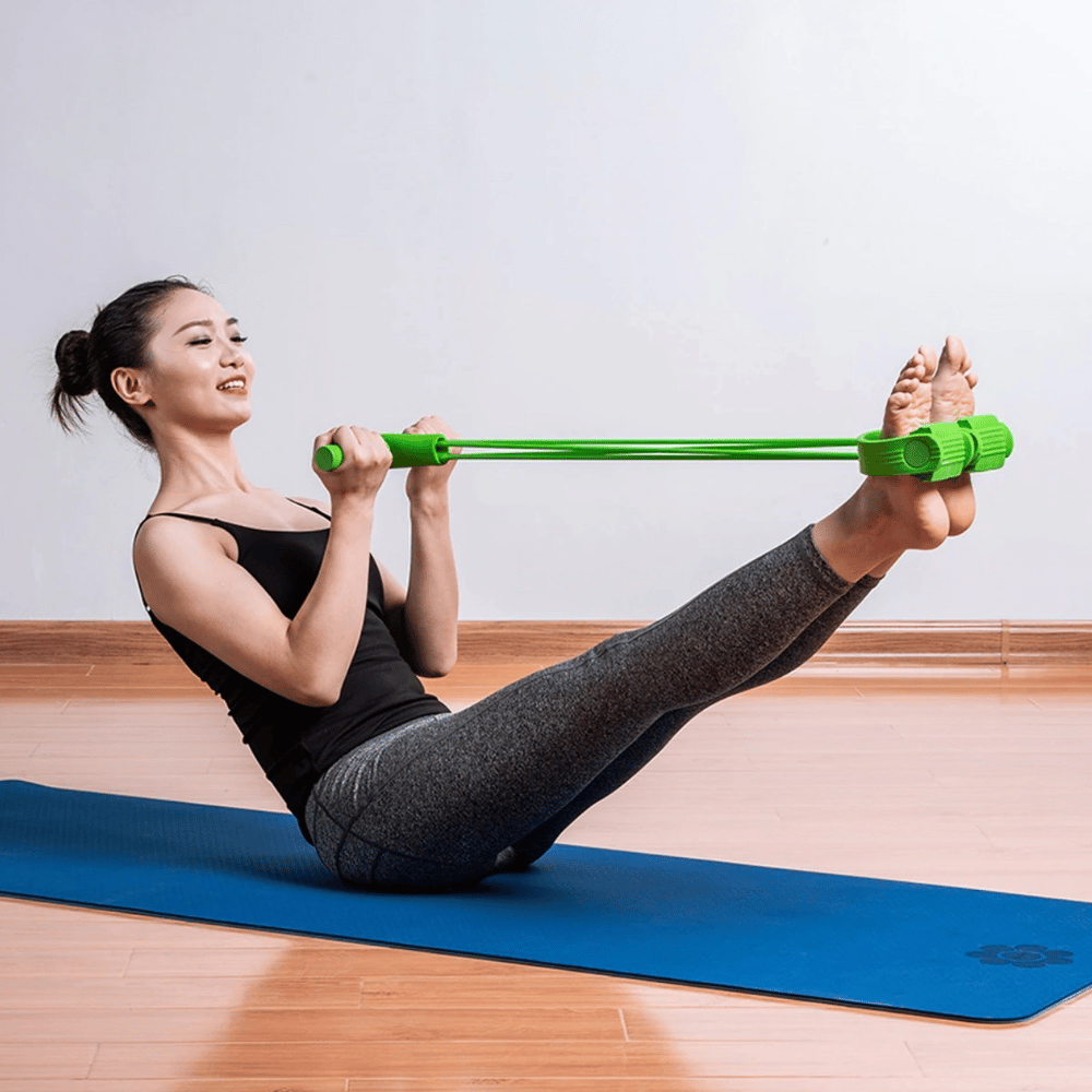 BUFFER® 6 Lastikli Body Trimmer Karın Kası Çalıştırıcı Elastik Egzersiz Yayı ve Jimnastik Aleti