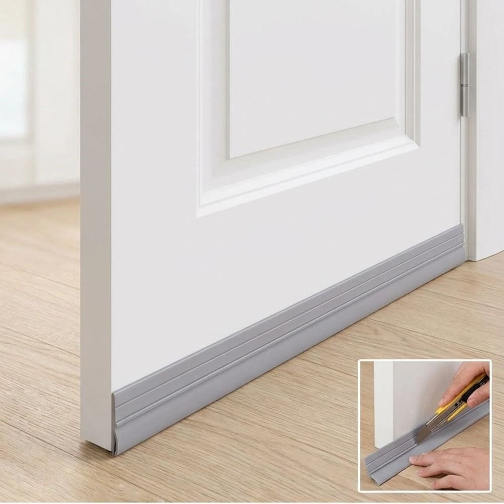 BUFFER® Kapı Altı Rüzgar Önleyici Bant – Yapışkanlı Kesilebilir Toz, Ses ve Hava Kesici İzolasyon Şeridi (100 cm)