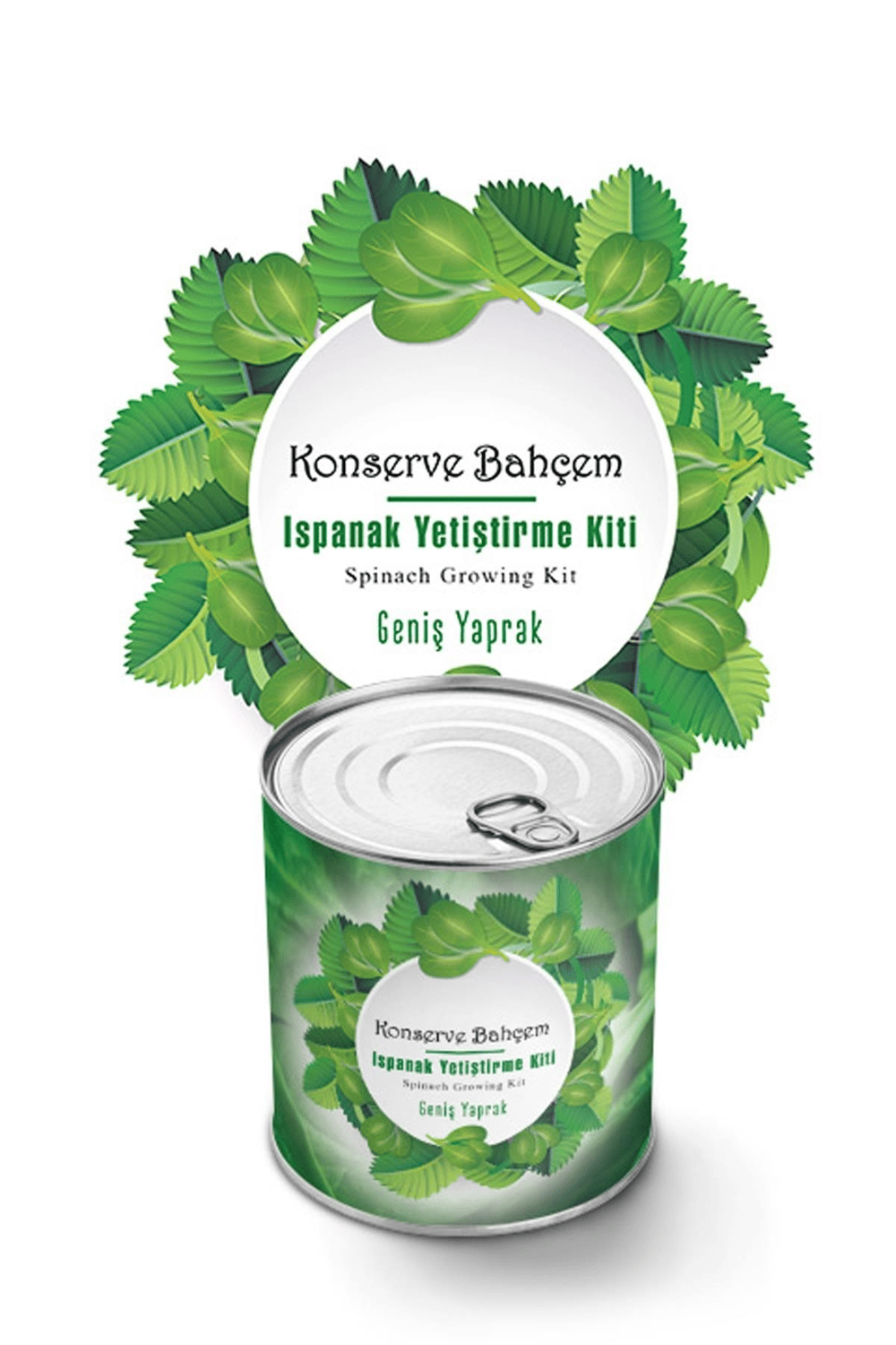 BUFFER® Konserve Bahçem Evde Konservede Kolay Ispanak Yetiştirme Kiti