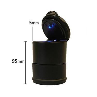 BUFFER® Led Işıklı Araç Içi Kapaklı Sigara Küllüğü Oto Bardaklık Uyumlu