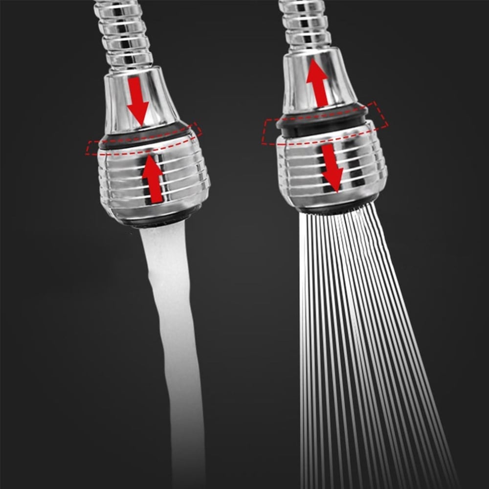 BUFFER® Turbo Flex 2 Aşamalı Plastik Esnek Musluk Başlığı Pratik Tak Kullan