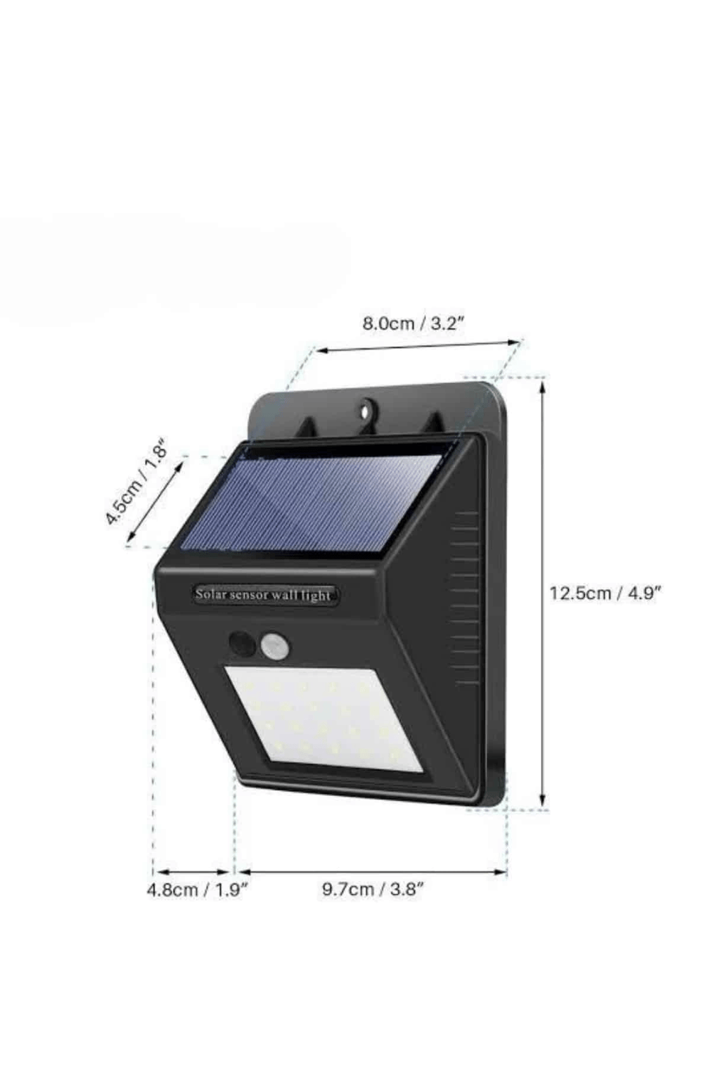 Bahçe Aydınlatma Sensörlü Güneş Enerjili Duvar Lambası 40 Led Işık