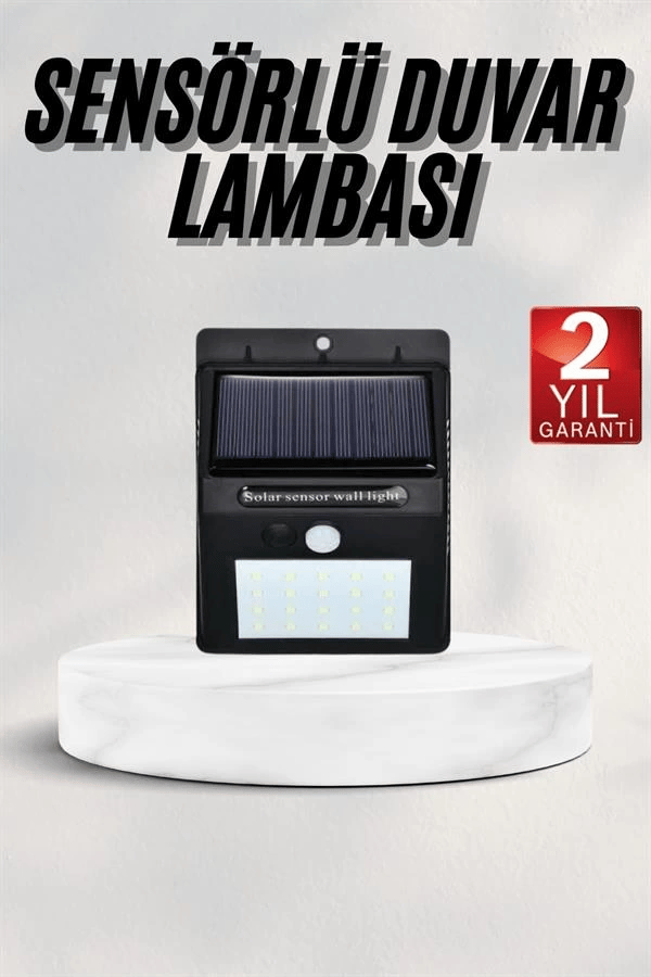 Bahçe Aydınlatması Güneş Enerjili Led Işık Lamba Sensörlü Dekoratif