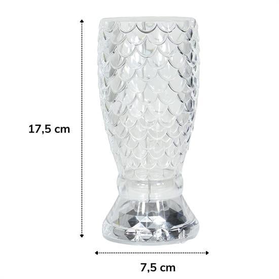 Balık Süzgeç Model USB Şarjlı Kumandalı 16Farklı Işık Modlu Masa Üstü Kristal Akrilik Led (3936)