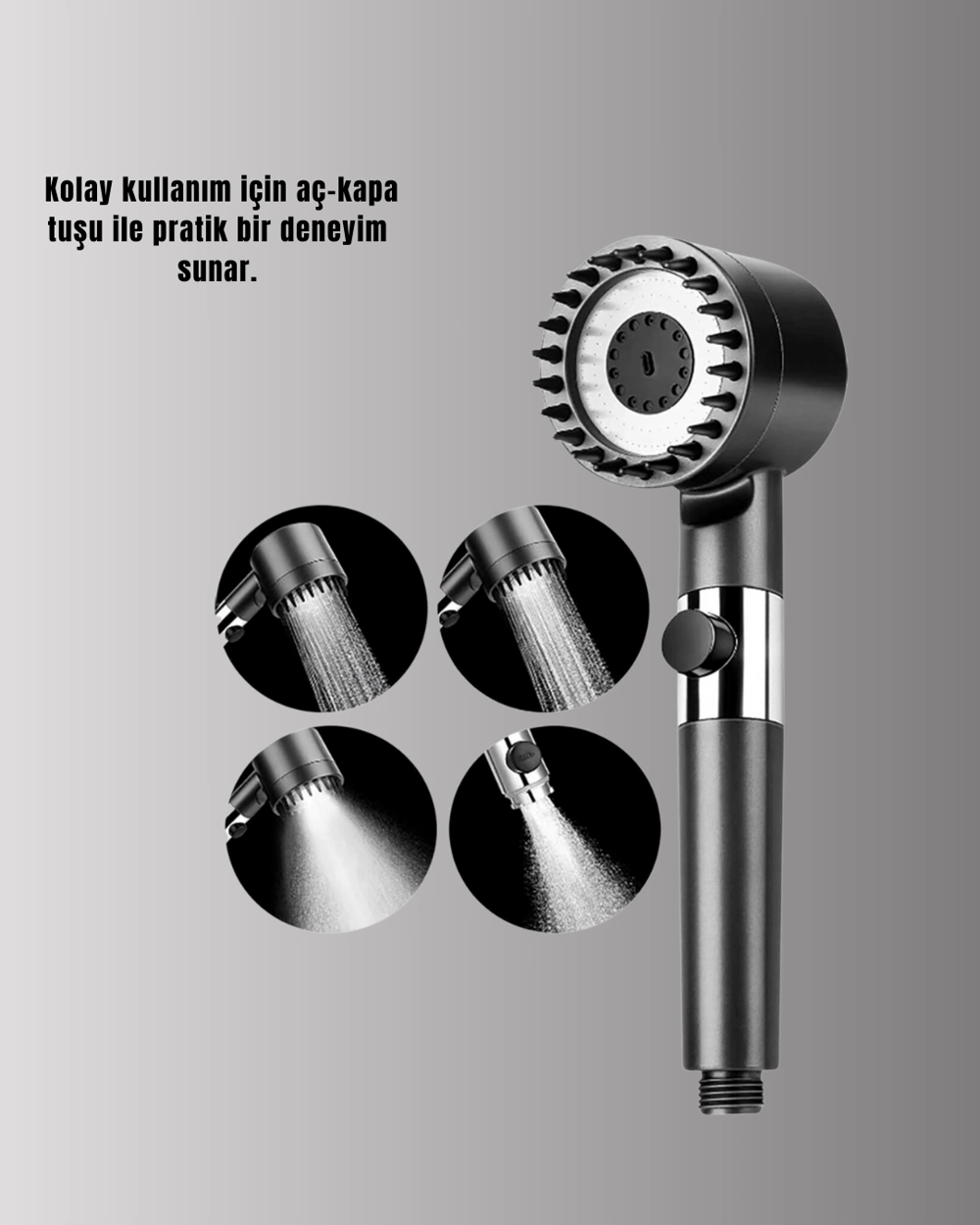 Banyo İçin Filtreli Duş Başlığı Pratik Kullanım