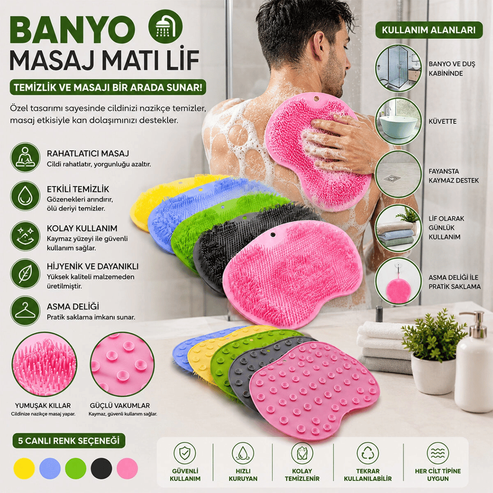 Banyo Masaj Matı 28cm Bx40