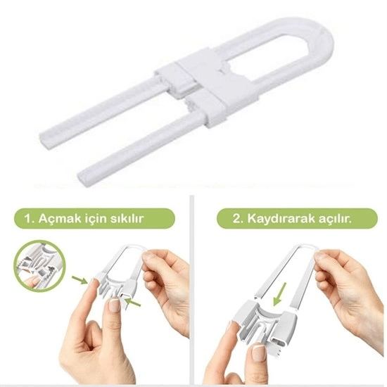 Bebek Çocuk Çekmece Ve Dolap Koruma Raylı Güvenlik Sistemi Emniyet Kilidi Bx40