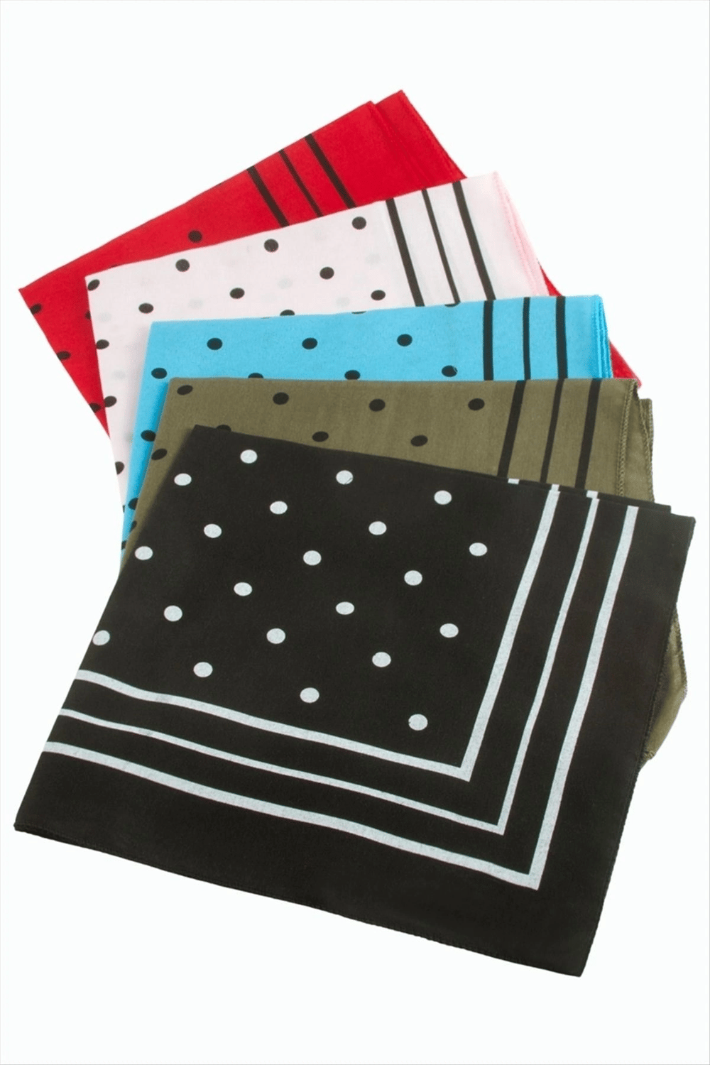 Benekli Desenli Keten Bandana 50*50