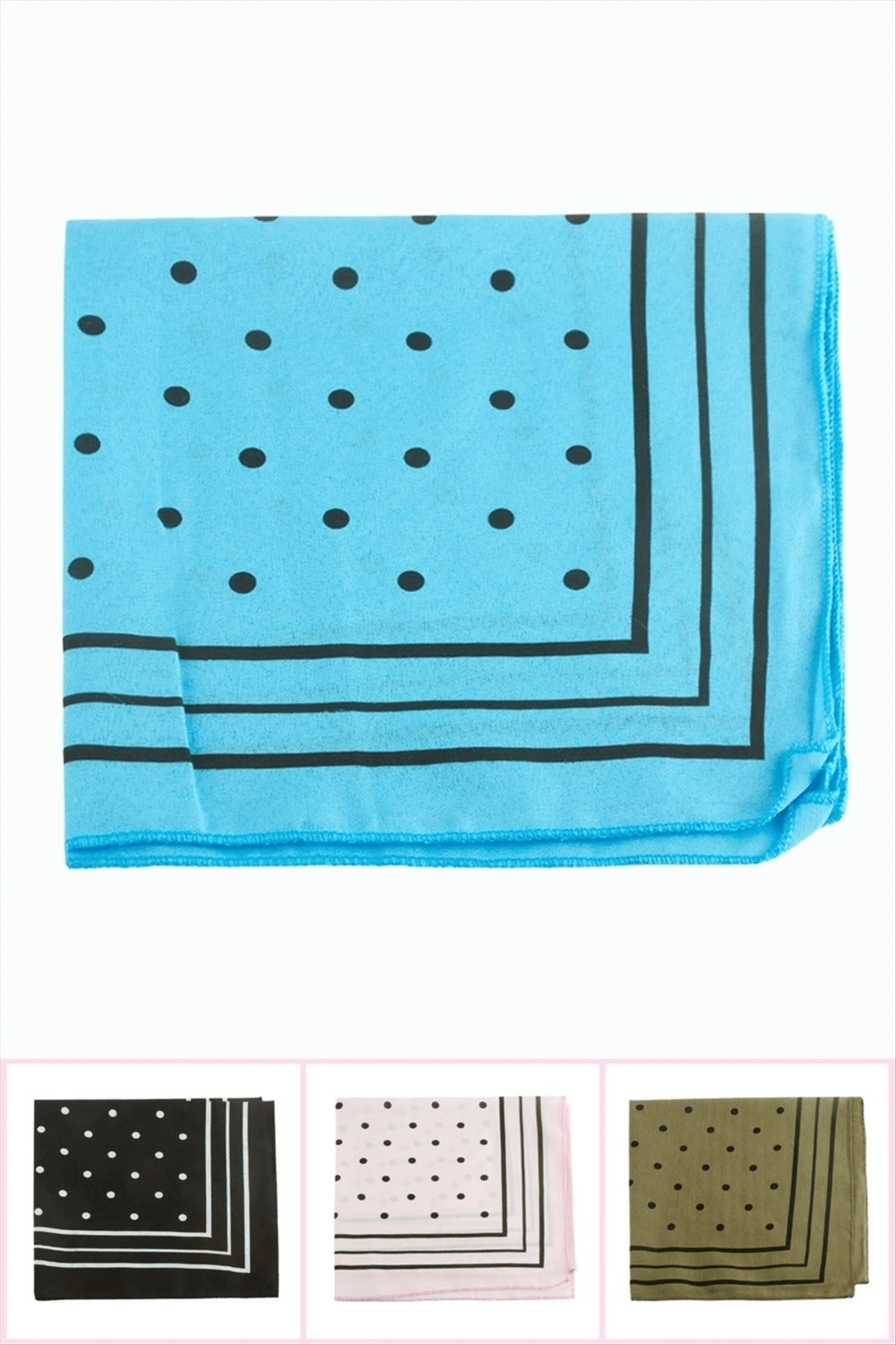 Benekli Desenli Keten Bandana 50*50