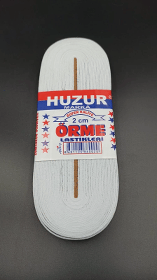 Beyaz - 2cm Paça Lastik Yassı Geniş 10mt Bx40