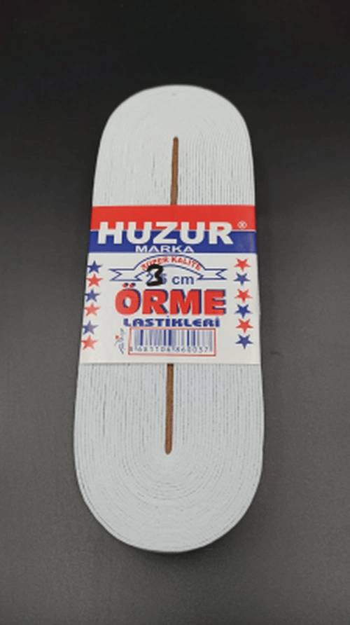 Beyaz - 3cm Paça Lastik Yassı Geniş 10mt. Bx40