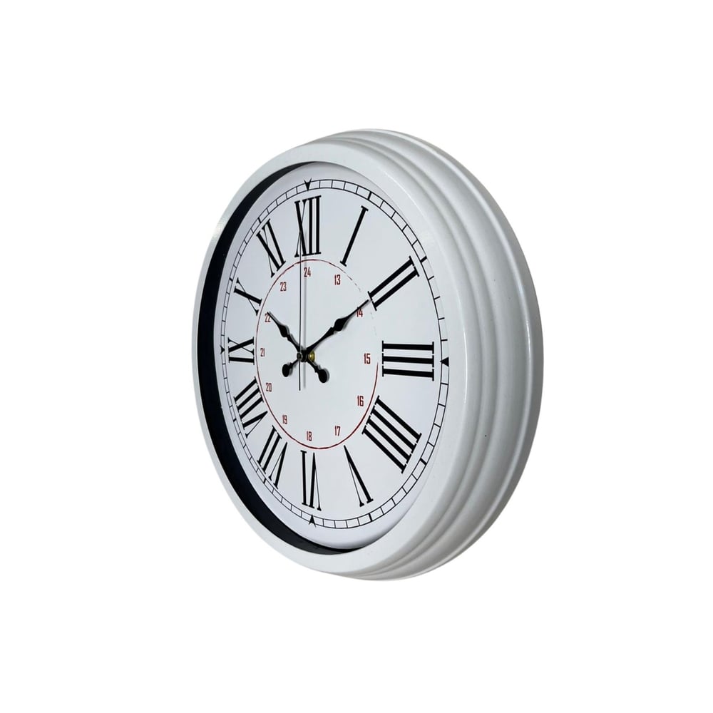 Beyaz 40 Cm Roma Rakamlı Şık Duvar Saati