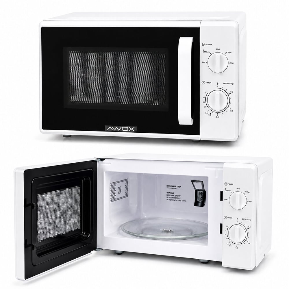 Beyaz Mikrodalga Fırın - Klasik Ön Panel - 20 Litre Kapasite
