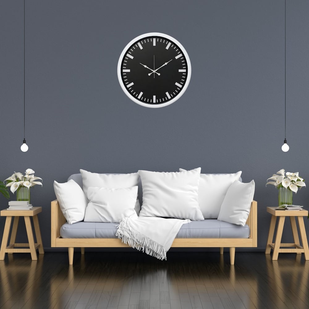 Beyaz Sade Tasarım 52 x 52 Cm Duvar Saati