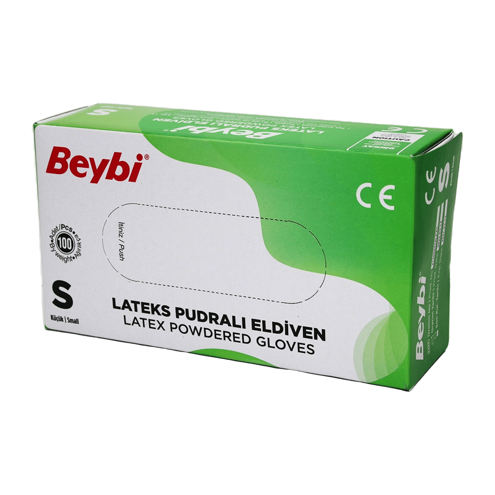 Beybi S Pudralı Muayene Eldiveni 100lü Bx40