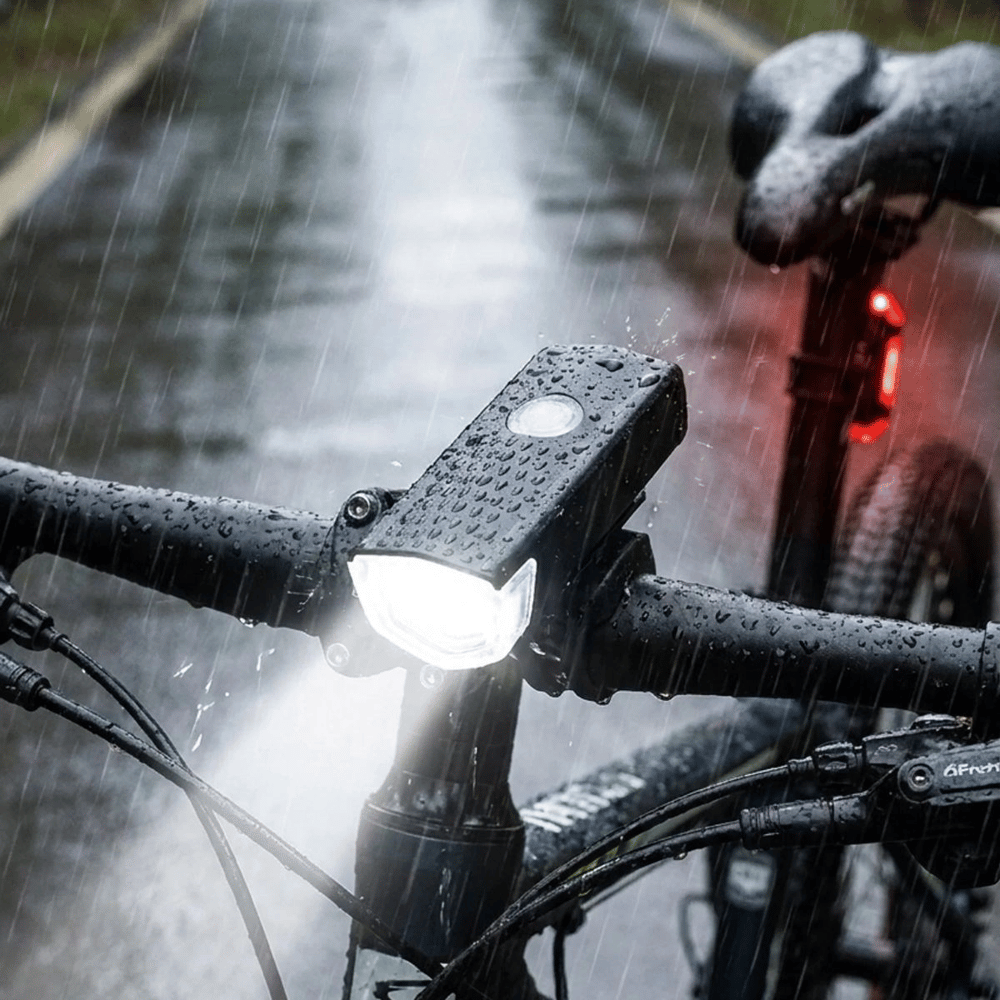Bisiklet Işık Seti – Usb Şarjlı Led Ön Far + Arka Stop Lambası, Su Geçirmez bisiklet Aydınlatma Seti Bx40