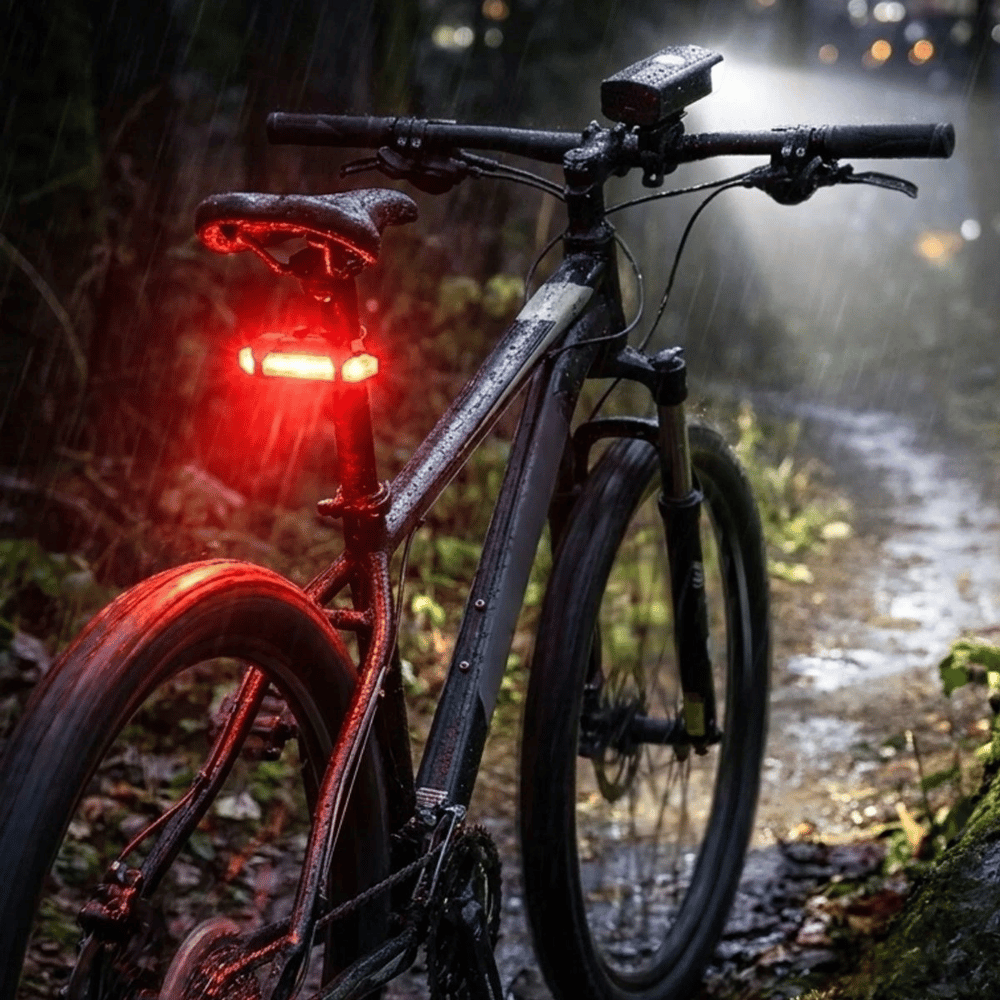 Bisiklet Işık Seti – Usb Şarjlı Led Ön Far + Arka Stop Lambası, Su Geçirmez bisiklet Aydınlatma Seti Bx40
