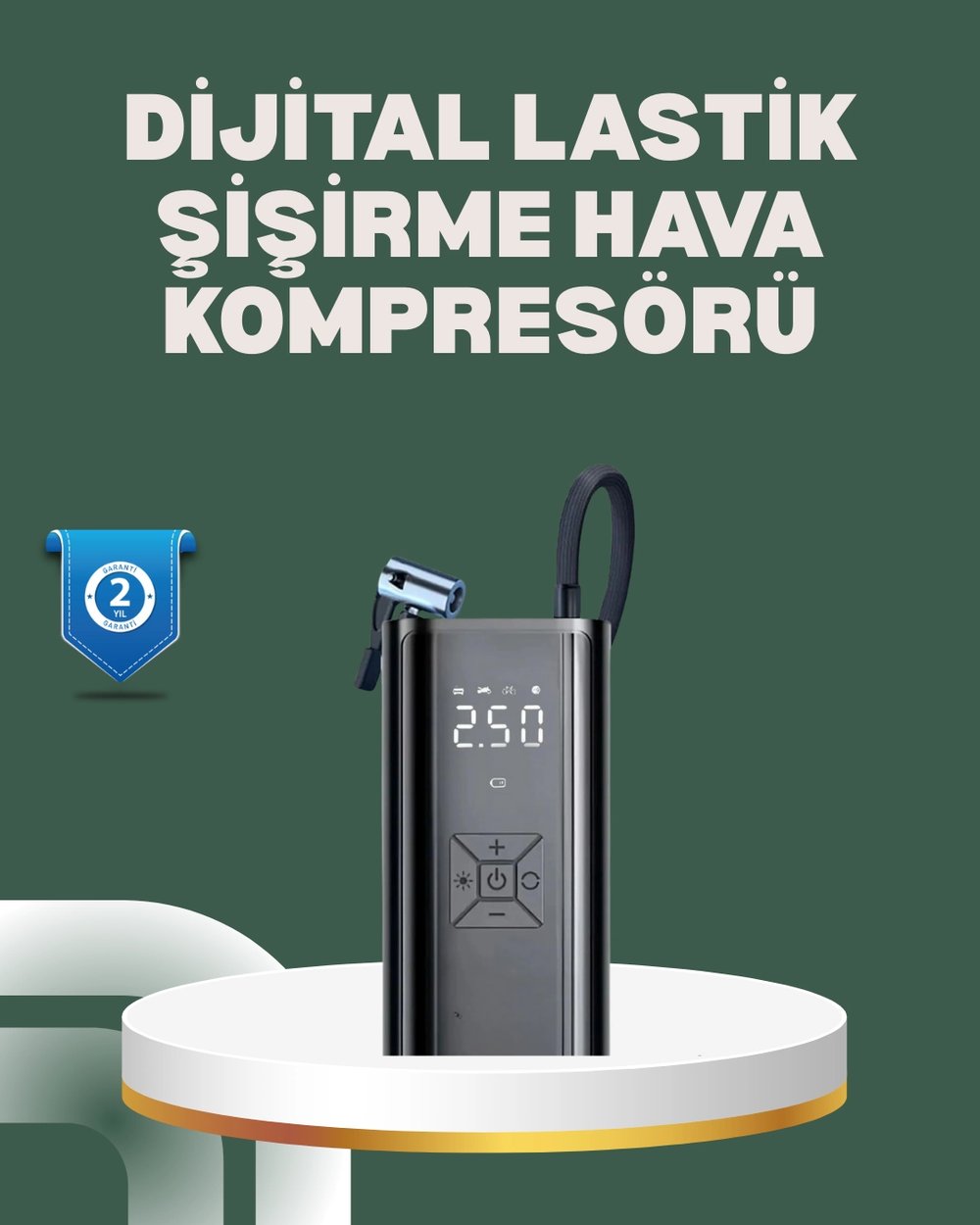 Bisiklet, Motosiklet ve Araçlar İçin Çok Amaçlı Hava Pompası